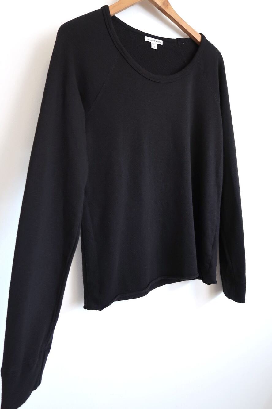 JAMES PERSE Vintage French Terry Rolled Hem Sweatshirt Net-A-Porter 3 L $175